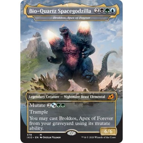 Brokkos, Apex of Forever [Bio-Quartz Spacegodzilla] (Monster Series) (foil) | Ikoria: Lair of Behemoths