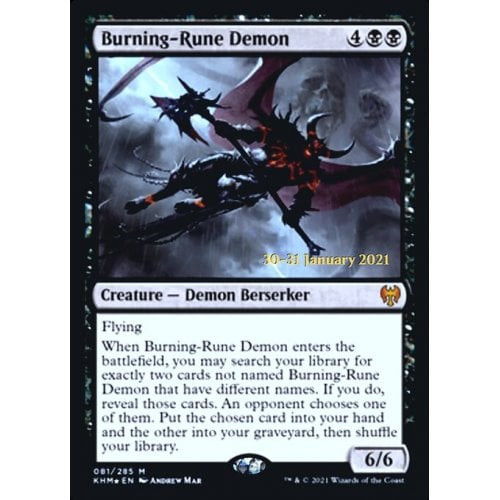 Burning-Rune Demon (Kaldheim Prerelease foil) | Kaldheim