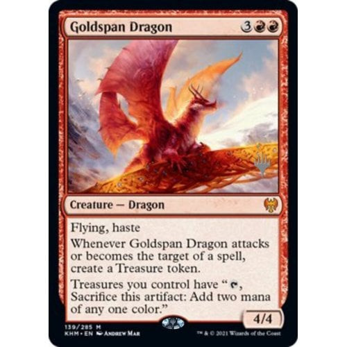 Goldspan Dragon (Promo Pack foil) | Kaldheim