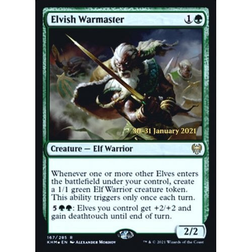 Elvish Warmaster (Kaldheim Prerelease foil)