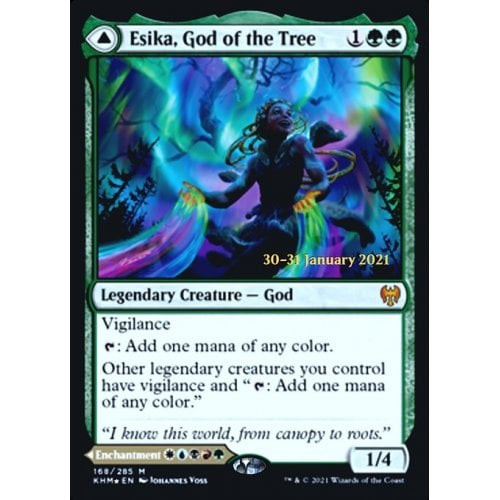 Esika, God of the Tree // The Prismatic Bridge (Kaldheim Prerelease foil)