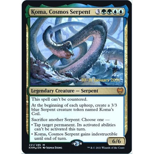 Koma, Cosmos Serpent (Kaldheim Prerelease foil)
