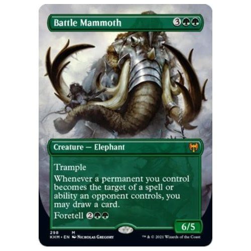 Battle Mammoth (Borderless Art) (foil) | Kaldheim