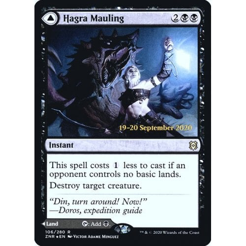 Hagra Mauling // Hagra Broodpit (Zendikar Rising Prerelease foil)