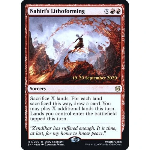 Nahiri's Lithoforming (Zendikar Rising Prerelease foil)