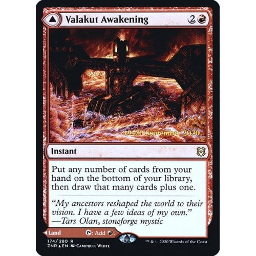 Valakut Awakening // Valakut Stoneforge (Zendikar Rising Prerelease foil)