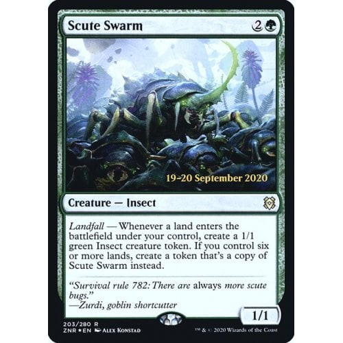 Scute Swarm (Zendikar Rising Prerelease foil)