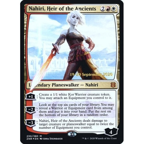 Nahiri, Heir of the Ancients (Zendikar Rising Prerelease foil)