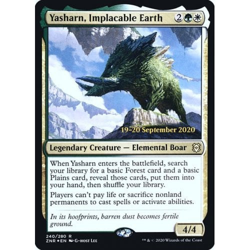 Yasharn, Implacable Earth (Zendikar Rising Prerelease foil)