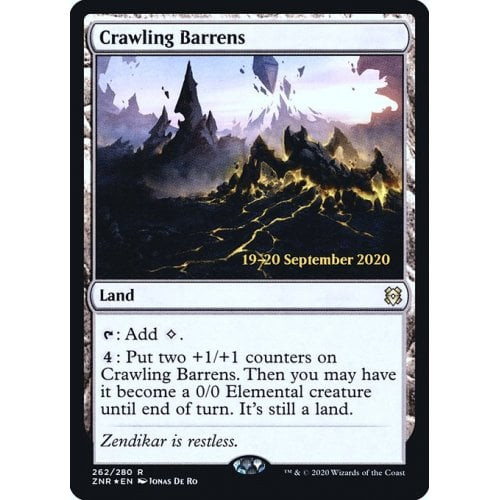 Crawling Barrens (Zendikar Rising Prerelease foil)