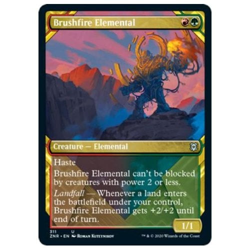 Brushfire Elemental (Showcase Frame) (foil) | Zendikar Rising