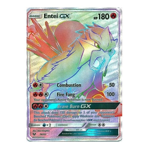 Shining Legends 74/73 Entei GX (Rainbow Rare)