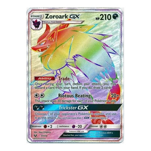 Shining Legends 77/73 Zoroark GX (Rainbow Rare)