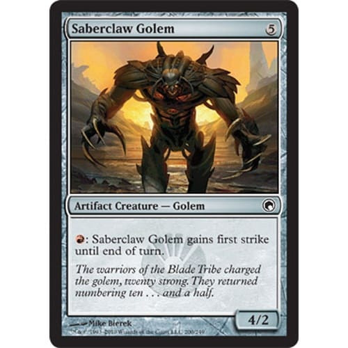 Saberclaw Golem (foil)