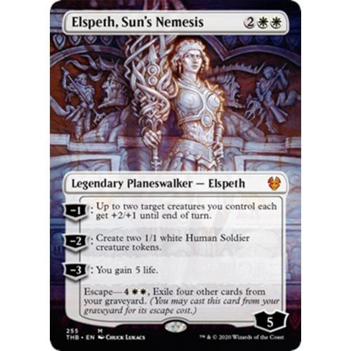 Elspeth, Sun's Nemesis (Borderless Planeswalker) (foil) | Theros Beyond Death