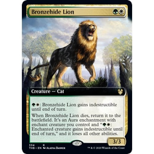 Bronzehide Lion (Extended Art) (foil) | Theros Beyond Death