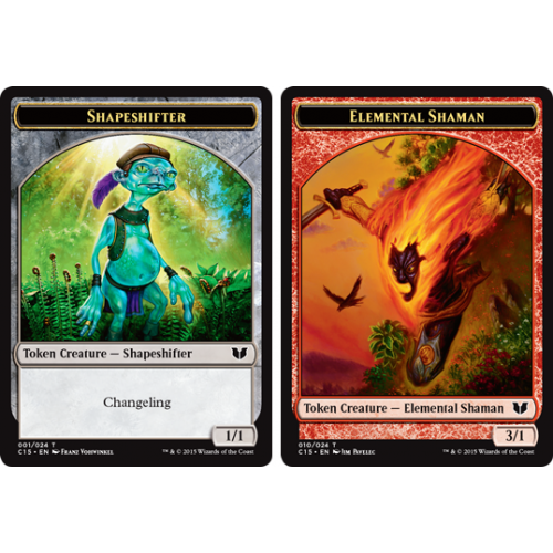 Commander 2015 Shapeshifter Token / Elemental Shaman Token