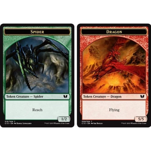 Commander 2015 Dragon Token / Spider Token
