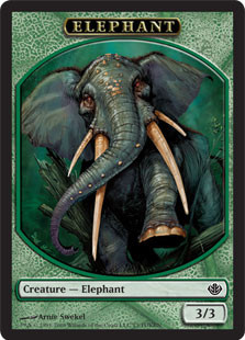 Garruk Vs Liliana Elephant Token