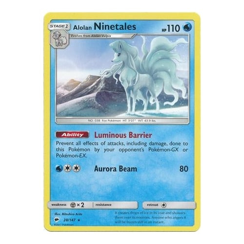 SM Burning Shadows 028/147 Alolan Ninetales (Non-Holo)