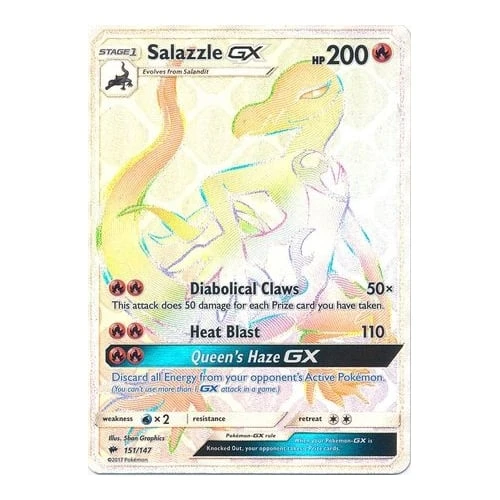 SM Burning Shadows 151/147 Salazzle GX (Rainbow Rare)
