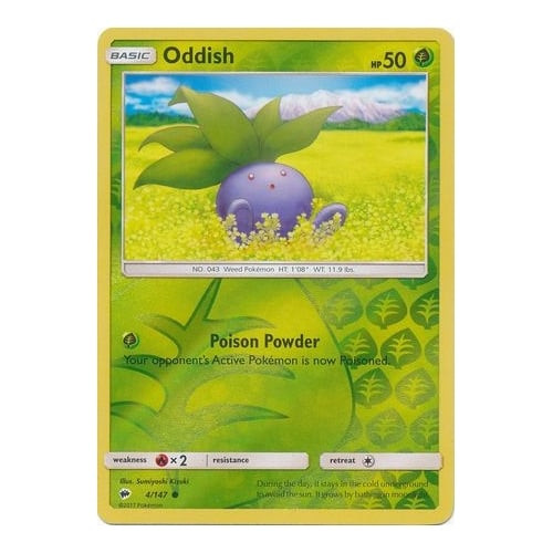 SM Burning Shadows 004/147 Oddish (Reverse Holo)