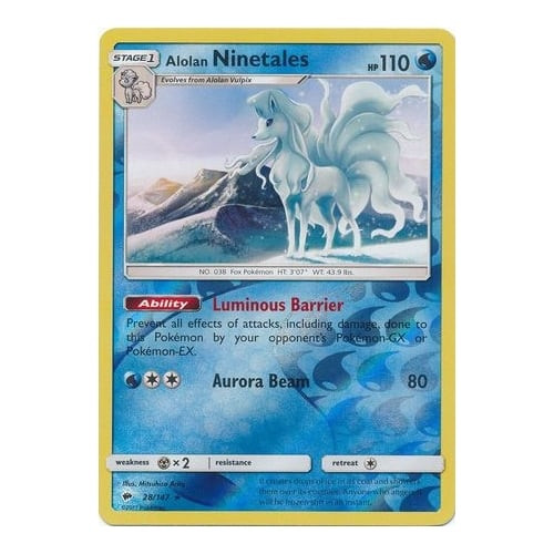 SM Burning Shadows 028/147 Alolan Ninetales (Reverse Holo)