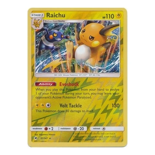 SM Burning Shadows 041/147 Raichu (Reverse Holo)