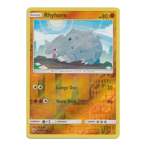 SM Burning Shadows 065/147 Rhyhorn (Reverse Holo)