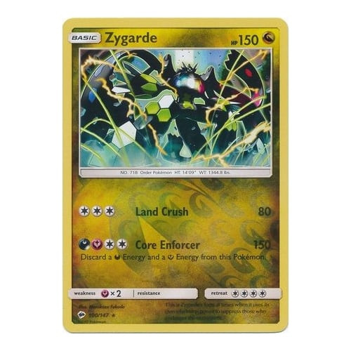 SM Burning Shadows 100/147 Zygarde (Reverse Holo)