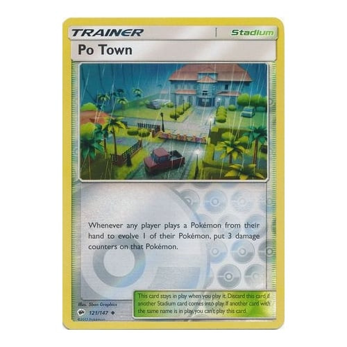 SM Burning Shadows 121/147 Po Town (Reverse Holo)