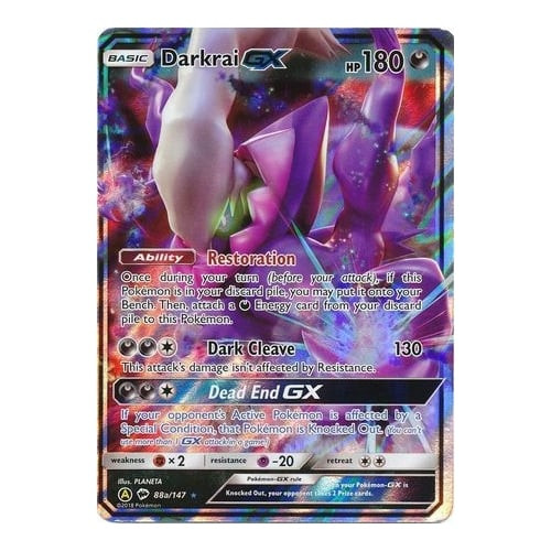 SM Burning Shadows 088a/147 Darkrai GX (Alternative Art Promo)