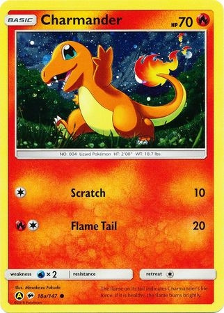 SM Burning Shadows 018a/147 Charmander (Alternative Art Promo)