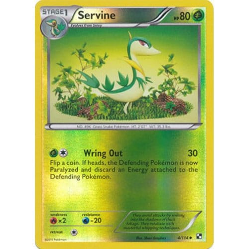 Black & White 4/114 Servine (Reverse Holo)