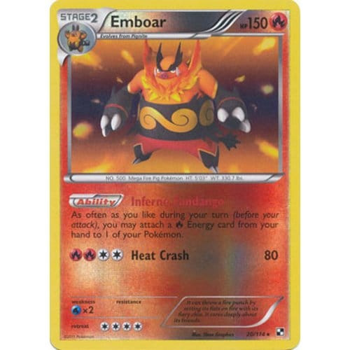 Black & White 020/114 Emboar (Reverse Holo)