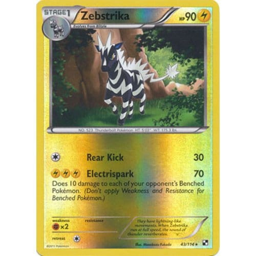 Black & White 043/114 Zebstrika (Reverse Holo)