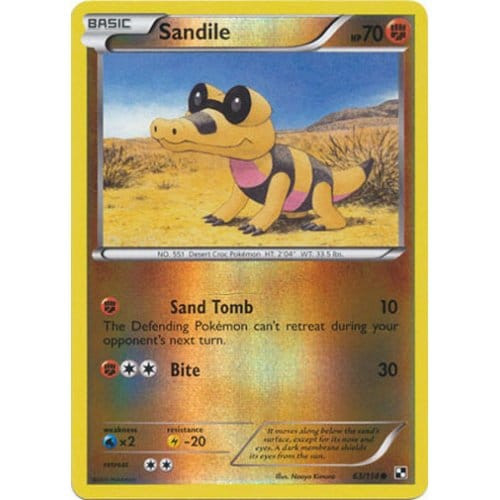 Black & White 63/114 Sandile (Reverse Holo)