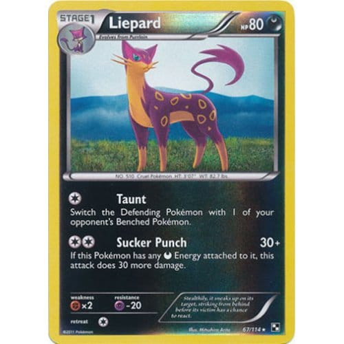Black & White 67/114 Liepard (Reverse Holo)