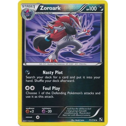 Black & White 71/114 Zoroark (Reverse Holo)