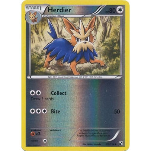 Black & White 82/114 Herdier (Reverse Holo)