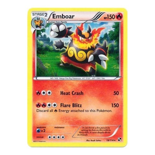 Black & White 19/114 Emboar (Holo)