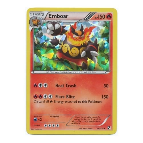 Black & White 019/114 Emboar (Shatter Holo)