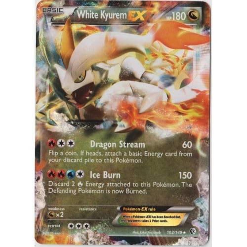 Boundaries Crossed 103/149 White Kyurem EX (Half Art Sheen Holo)