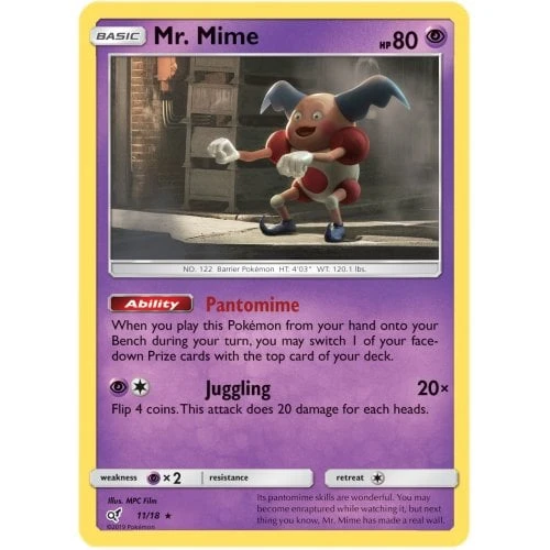 Detective Pikachu 11/18 Mr. Mime (Holo)