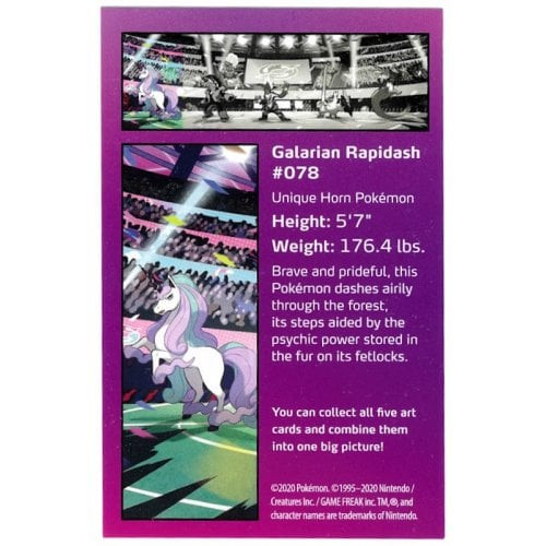 Mini Tin Art Card Galar Power Galarian Rapidash