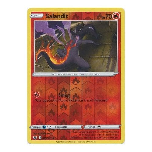 Sword & Shield (Base) 027/202 Salandit (Reverse Holo)