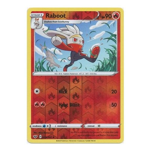 Sword & Shield (Base) 032/202 Raboot (Reverse Holo) | Magic Madhouse Sword & Shield (Base) 032/202 Raboot (Reverse Holo) | Magic Madhouse