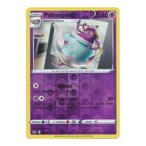 Sword & Shield (Base) 090/202 Polteageist (Reverse Holo)