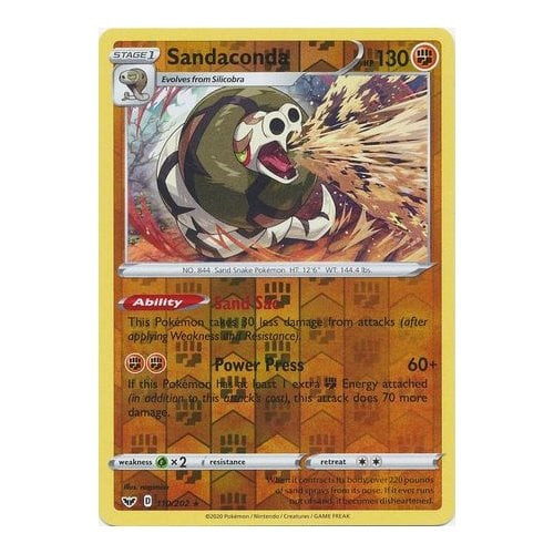 Sword & Shield (Base) 110/202 Sandaconda (Reverse Holo)