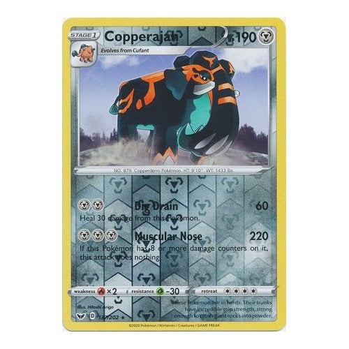 Sword & Shield (Base) 137/202 Copperajah (Reverse Holo)